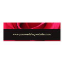 Red rose wedding website card business cards
