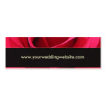 Red rose wedding website card business cards