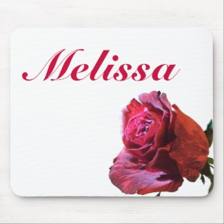 Red Rose White Background mousepad