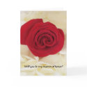 Red rose will you be my matron of honor? Cards by KathyHenis Red rose will you be my matron of honor? Cards