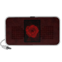 Red Rose. With Black and Deep Red. iPod Speakers