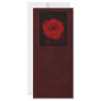 Red Rose. With Black and Deep Red. Full Color Rack Card
