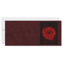 Red Rose. With Black and Deep Red. Customized Rack Card