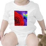 Red Rose With Butterfly Painting Art - Multi Romper
