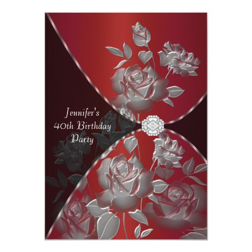 womans 40th birthday invitation zazzle womans 40th birthday invitation zazzle
