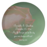 Red Rosebud Flower Wedding Keepsake Plate plates