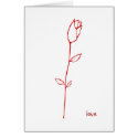 Red Rosebud Love Card