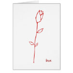 Red Rosebud Love Card