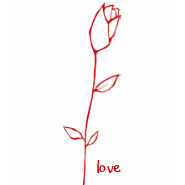 Red Rosebud Love T-shirt shirt