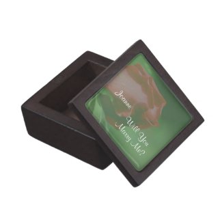Red Rosebud Marry Me Floral Engagement Ring Box Premium Trinket Boxes