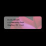 Red Rosebud Raindrops Flower Address Label