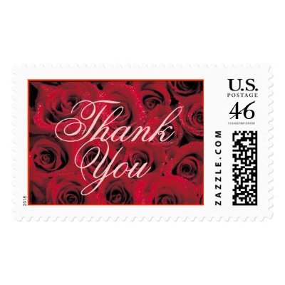 Red Roses (1), Thank You Postage Stamps