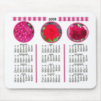 RED ROSES 2008 CALENDER mousepads