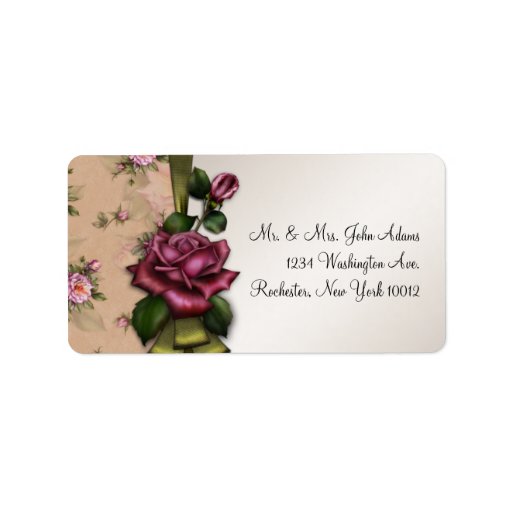 Red Roses Address Labels Zazzle