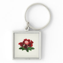 Red Roses and a Pink Rose keychains