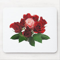 Red Roses and a Pink Rose mousepads