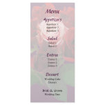 Red Roses and a Pink Rose Wedding Menu Custom Rack Cards