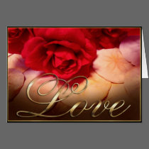 Red Roses and Sand Dollars - Love cards