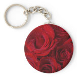 Red Roses and Water Drops keychains