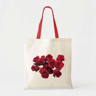 Red Roses Canvas Bags