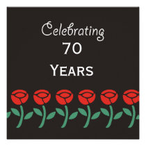 Red Roses Birthday Celebration Invitation invitations