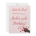 Red Roses - Birthday Party Invitation invitation