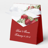 Red Roses Bouquet Wedding Favor Box