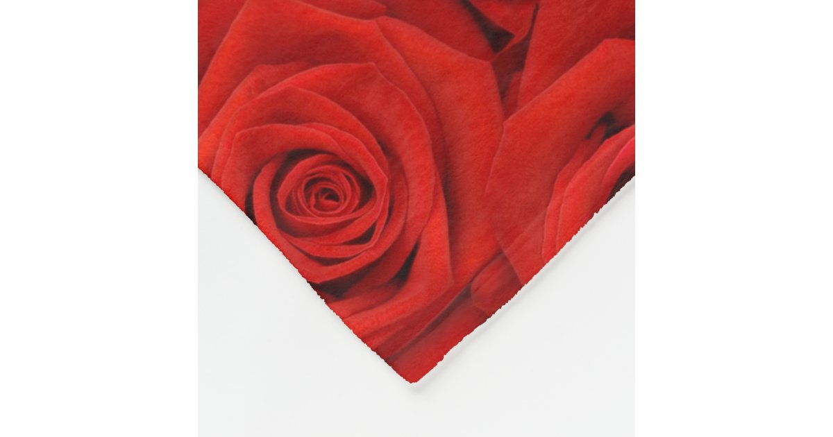 Red Roses Fleece Blanket Zazzle