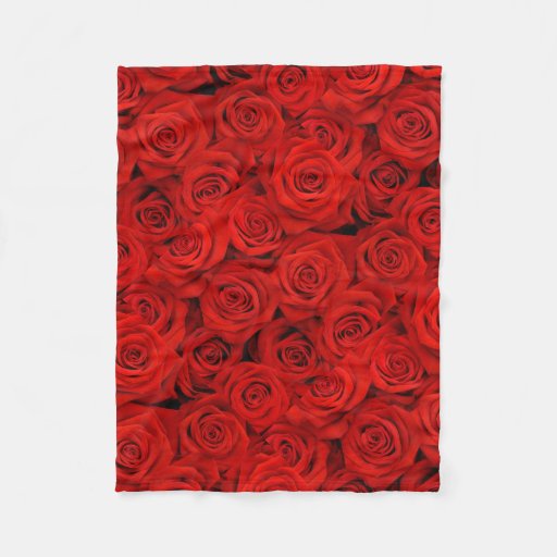 Red Roses Fleece Blanket Zazzle