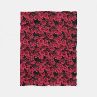 Red Roses Fleece Blanket