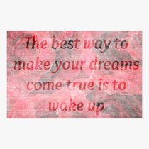 Red Roses Floral Dreams Quote Stationery stationery