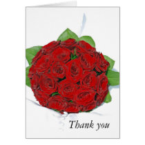 Red roses for the Bride cards