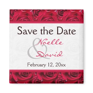 Red Roses Galore Wedding Favor Magnet magnet
