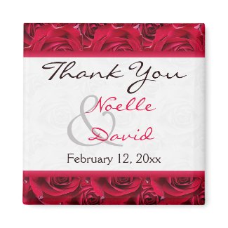 Red Roses Galore Wedding Favor Magnet magnet