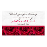 Red Roses Galore Wedding Favor Tag Business Cards