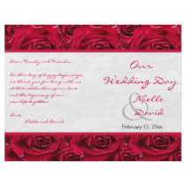 Red Roses Galore Wedding Program Flyers