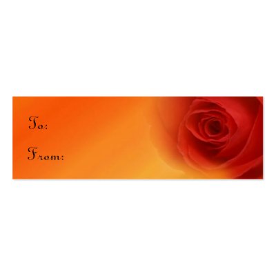 Red Roses Gift Tag Business Cards by elenaind