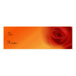 Red Roses Gift Tag Business Cards