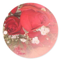 Red Roses Gift Tag stickers