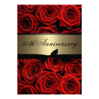Red Roses | Golden Anniversary Invite