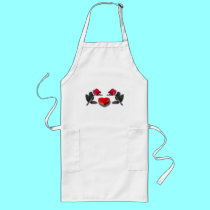 Red Roses & Heart Shaped Candy Box aprons by Artists4God Red Roses & Heart Shaped Candy Box aprons
