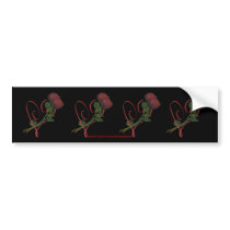 Red Roses Hearts Flower Bumper Sticker Car Art bumper stickers by SmilinEyesTreasures Red Roses Hearts Flower Bumper Sticker Car Art bumper stickers