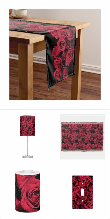 Red Roses Home Decor
