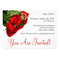 Red Roses Invitations