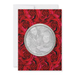 Red roses invitations template - customizable