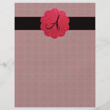 Red roses monogram personalized flyer