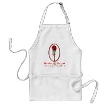 Red Roses Oval Frame Wedding Apron by samack Red Roses Oval Frame Wedding Apron