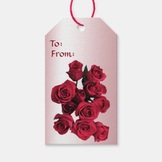 Red Roses Pack of Gift Tags