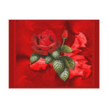 Red roses postcards