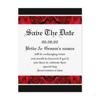 Red roses postcards template - customisable postcard